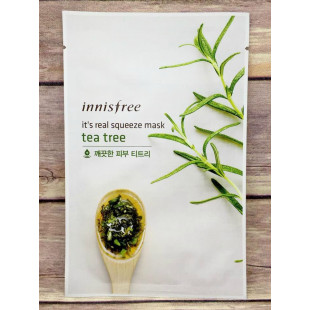 Тканевая Маска С Экстрактом Чайного Дерева Innisfree It's Real Squeeze Mask Teatree 20ml