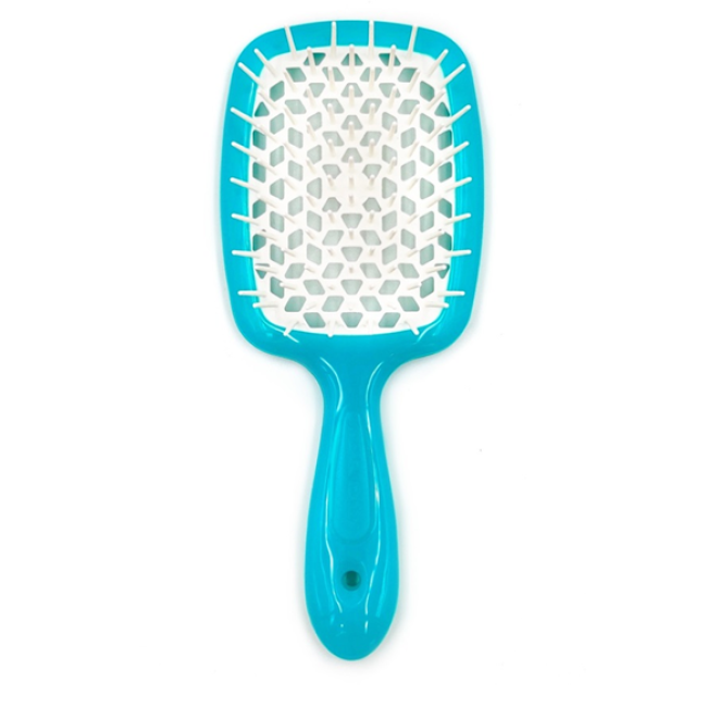 Расческа для волос бирюзовая с белым Janeke Superbrush, фото 1