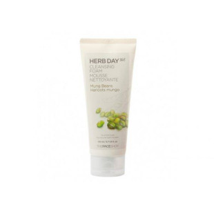 Пенка Для Умывания С Экстрактом Бобов Мунг The Face Shop Herb Day Cleansing Foam - Mung bean