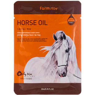 Маска тканевая для лица с лошадиным жиром Farmstay Visible Difference Horse Oil Mask Pack 23ml