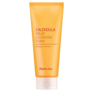 Пенка для умывания с экстрактом календулы FarmStay Calendula Relief Cleansing Foam 180ml