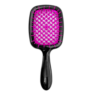 Расческа для волос черная Janeke Superbrush цвет черно-фиолетовый