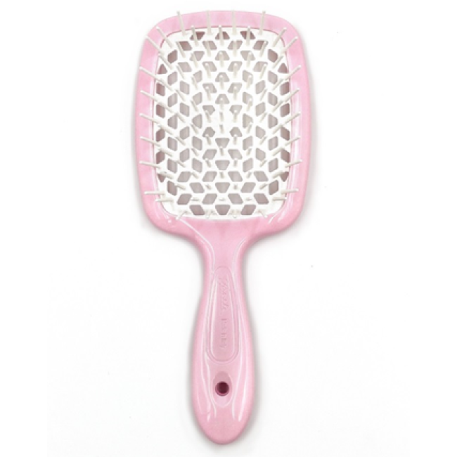 Расческа для волос розовая с белым Janeke Superbrush, фото 1 Расческа для волос розовая с белым Janeke Superbrush, фото 1