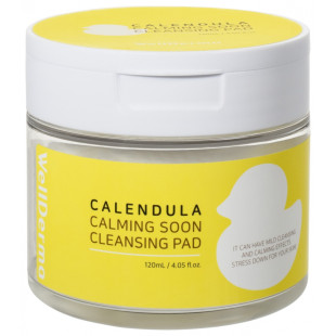 Педи, що очищають Wellderma Calendula Calming Soon Cleansing Pad 60 шт