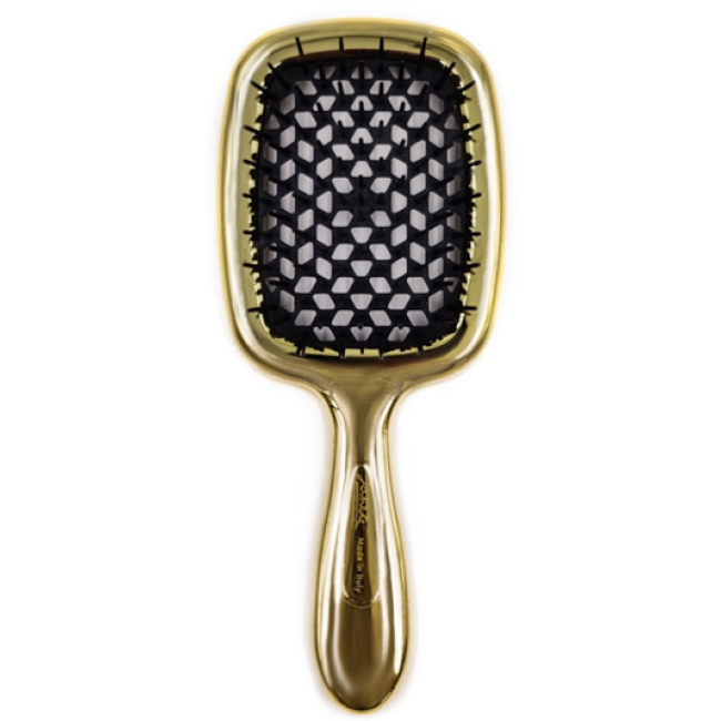 Расческа для волос лимитированная линейка золотая с черным Janeke Superbrush, фото 1