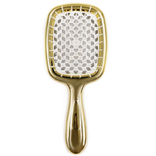 Расческа для волос лимитированная линейка золотая с белым Janeke Superbrush Расческа для волос лимитированная линейка золотая с белым Janeke Superbrush