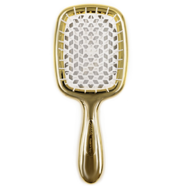 Расческа для волос лимитированная линейка золотая с белым Janeke Superbrush, фото 1