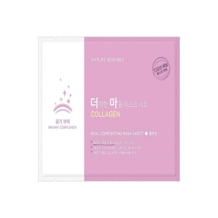 Омолаживающая тканевая маска с коллагеном Nature Republic Real Comforting Mask Sheet Collagen 24g