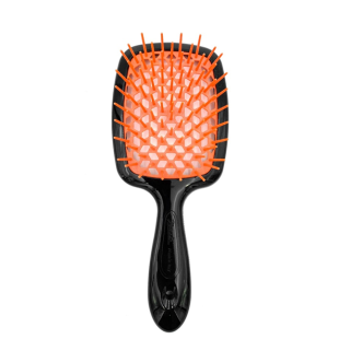 Расческа для волос черная с оранжевым Janeke Superbrush