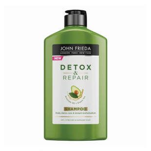 Шампунь для очищення та відновлення волосся з маслом авокадо John Frieda Detox & Repair Shampoo 250ml