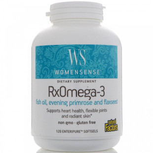 Пищевая Добавка Омега 3 Natural Factors WomenSense  RxOmega-3 120 капсул