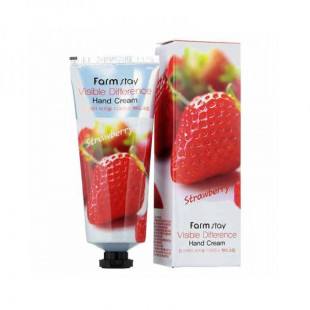 Крем для рук увлажняющий с экстрактом клубники Visible Difference Hand Cream Strawberry FarmStay 50ml