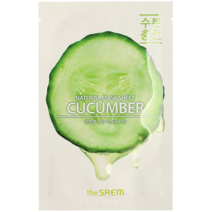 Маска тонизирующая с экстрактом огурца  The Saem Natural Cucumber Mask Sheet 21ml