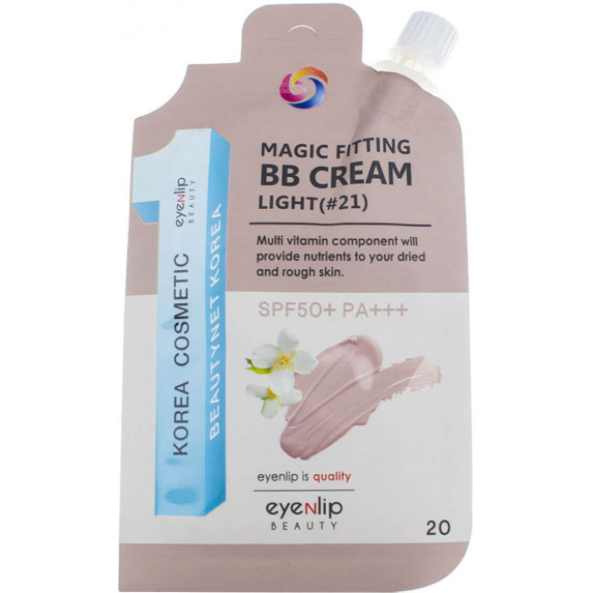BB-крем, що освітлює для обличчя Eyenlip MAGIC FITTING BB CREAM LIGHT SPF 50+ PA ++++ 20ml №23, фото 1 BB-крем, що освітлює для обличчя Eyenlip MAGIC FITTING BB CREAM LIGHT SPF 50+ PA ++++ 20ml №23, фото 1