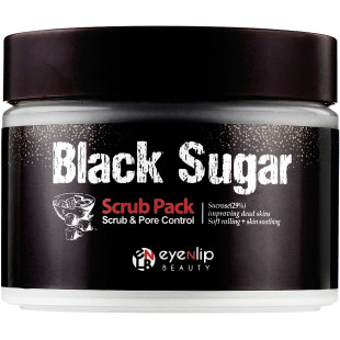 Маска-скраб с черным сахаром для лица Eyenlip BLACK SUGAR SCRUB PACK 100ml