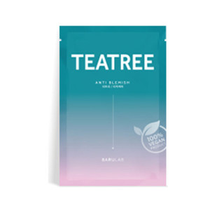 Себорегулирующая тканевая маска с экстрактом чайного дерева BARULAB The Clean Vegan Teatree Mask 23g