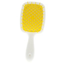 Расческа для волос массажная белая с желтым Janeke Superbrush, фото 2