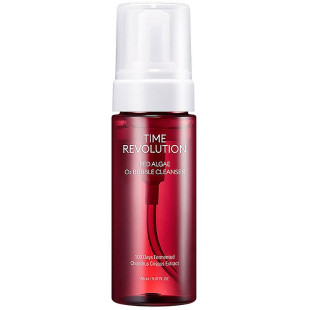 Пена для умывания кислородная омолаживающая с экстрактом мха Missha Time Revolution Red Algae O2 Bubble Cleanser 150ml