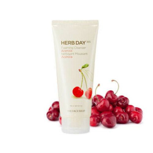 Пенка Для Умывания С Экстрактом Ацеролы The Face Shop Herb Day 365 Cleansing Foam Acerola