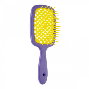 Расческа для волос фиолетовая с желтым Janeke Superbrush