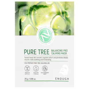 Тканевая маска с экстрактом чайного дерева Enough Pure Tree Balancing Pro Calming Mask 25g