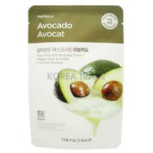 Маска Для Лица С Экстрактом Авокадо The Face Shop Real Nature Mask Sheet Avocado