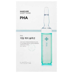 Маска Для Лёгкого Пилинга С PHA Кислотами MISSHA Mascure Peeling Solution Sheet Mask PHA 27ml