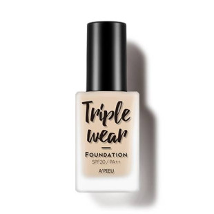 Профессиональная Тональная Основа С Ниацимидом И Экстрактом Лотоса A'pieu Triple Wear Foundation  02 Light