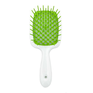 Расческа для волос белая Janeke Superbrush цвет бело-зеленый Расческа для волос белая Janeke Superbrush цвет бело-зеленый