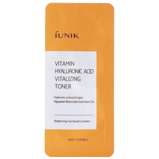 Зволожуючий тонер iUNIK Vitamin Hyaluronic Acid Vitalizing Toner Sample 1.5ml