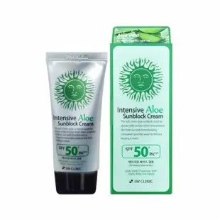 Сонцезахисний зволожуючий крем 3W Clinic Aloe Sunblock Cream SPF 50+PA+++ 70ml