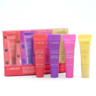 Набор Laneige Lip Glowy Balm: Berry 5g + Sweet Candy 5g + Vanila 5g + Blueberry 5g