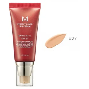 ВВ Крем Матуючий З Ідеальним Покриттям Missha M Perfect Cover BB Cream SPF42 PA+++ (50ml, 27 відтінок - медовий беж)