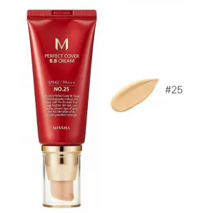 ВВ Крем Матирующий С Идеальным Покрытием Missha M Perfect Cover BB Cream SPF42 PA+++ (50ml, 25 оттенок - теплый беж)