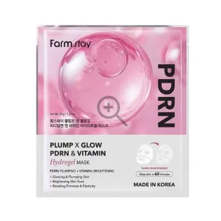 Гидрогелевая маска с PDRN и витаминами Farmstay Plump X Glow PDRN & Vitamin Hydrogel Mask 35 г