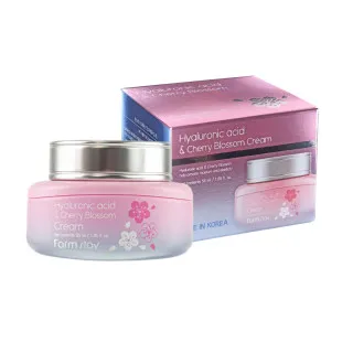 Крем для обличчя зволожувальний FARMSTAY HYALURONIC ACID & CHERRY BLOSSOM CREAM 55ml