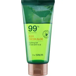 Гель Алоє Універсальний Зволожуючий в тюбику The Saem Jeju Fresh Aloe Soothing Gel 99% 300ml Tube