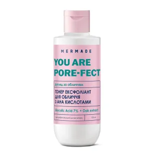 Тонер ексфоліант для обличчя з АНА кислотами MERMADE Glycolic Acid 7% & Oak extract 150 мл