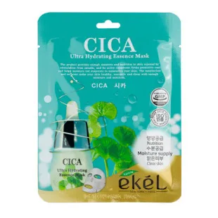 Тканевая маска EKEL Ultra Hydrating Essence Mask Pack CICA