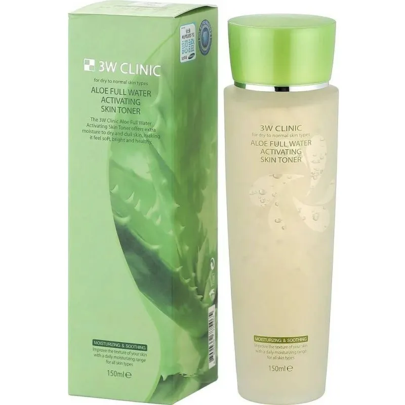 3W CLINIC Aloe Full Water Activating Skin Toner 150 мл