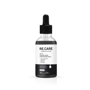 Сыворотка-детокс с углем, кислотами и ниацинамидом Detox Charcoal, Acids & Niacinamide Serum REC