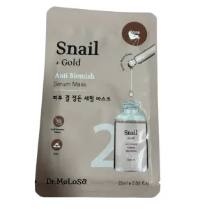 Маска-сироватка з муцином равлика та золотом проти недосконалостей Meloso Snail + Gold Anti Blemish