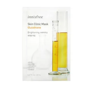 Деликатно осветляющая тканевая маска с глутатионом Innisfree Skin Clinic Mask - Glutathione