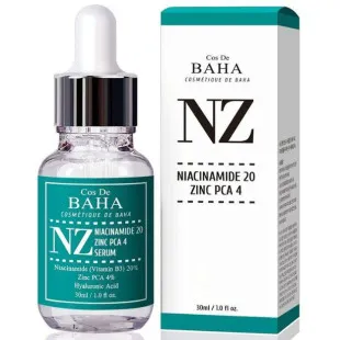 Сыворотка для лица с ниацинамидом и цинком Cos De Baha Niacinamide 20% + Zinc 4% Serum NZ 30ml