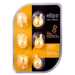 Витамины для волос «Безупречный шелк» с про-кератиновым комплексом Ellips Hair Vitamin Smooth & Si