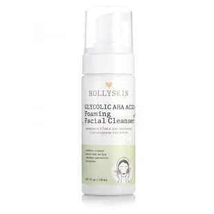 Пінка очищаюча з гліколевою кислотою для обличчя Hollyskin Glycolic AHA Acid Foaming Facial Cleanser