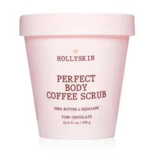 Скраб з олією ши та скваланом для шкіри Hollyskin Perfect Body Coffee Scrub Pink Chocolate 300g