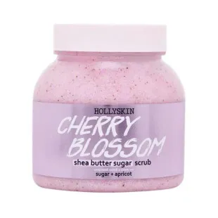 Цукровий скраб з олією ши та перлітом Hollyskin Shea Butter Sugar Scrub Cherry Blossom, 300ml