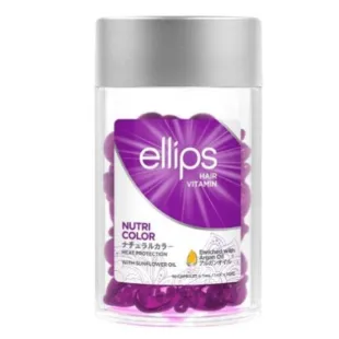 Вітаміни для волосся «Сяйво кольору» Ellips Hair Vitamin Nutri Color Nutri With Triple Care 50x1ml