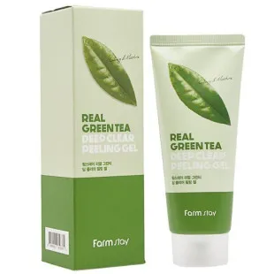 Пилинг-скатка с экстрактом зеленого чая FarmStay Real Green Tea Deep Clear Peeling Gel 100ml